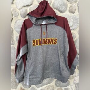Arizona State Sun Devils Hoodie Knights Apparel Gray Maroon Size 2XL